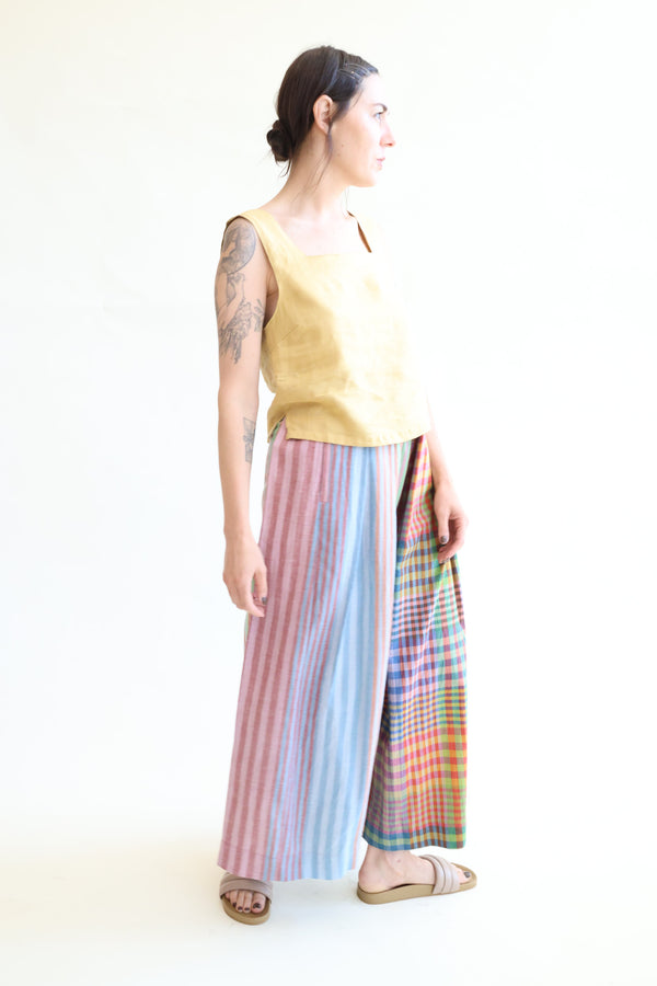 Frida Pant Postcard Stripe X Chex
