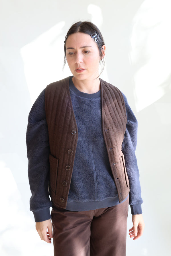 Quilted Vest Walnut