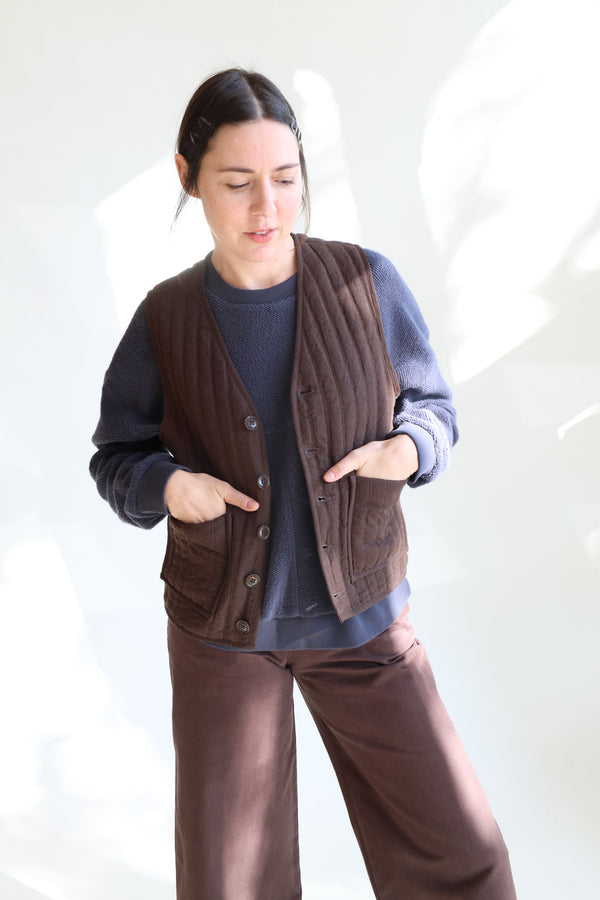 Quilted Vest Walnut