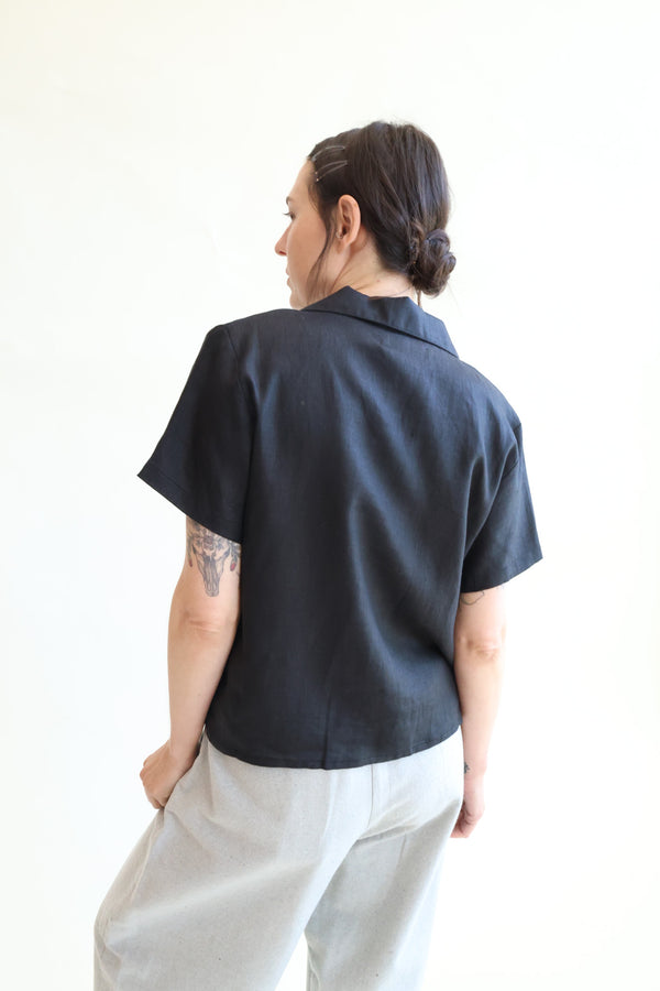 Amber Top Black