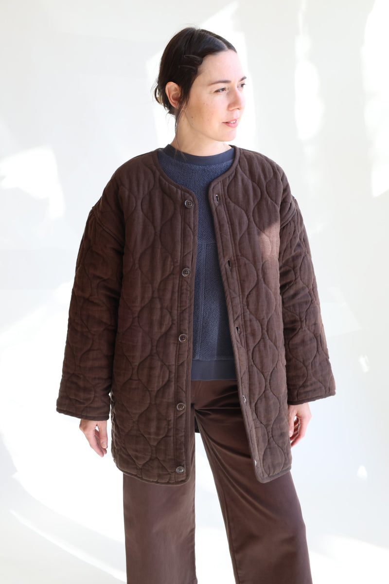 Quilted Coat Walnut