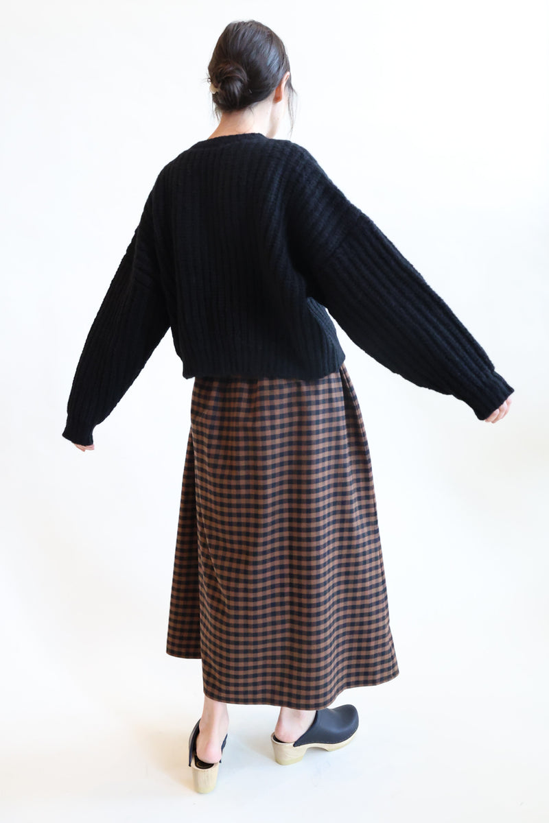 Pedra Skirt Brown Check