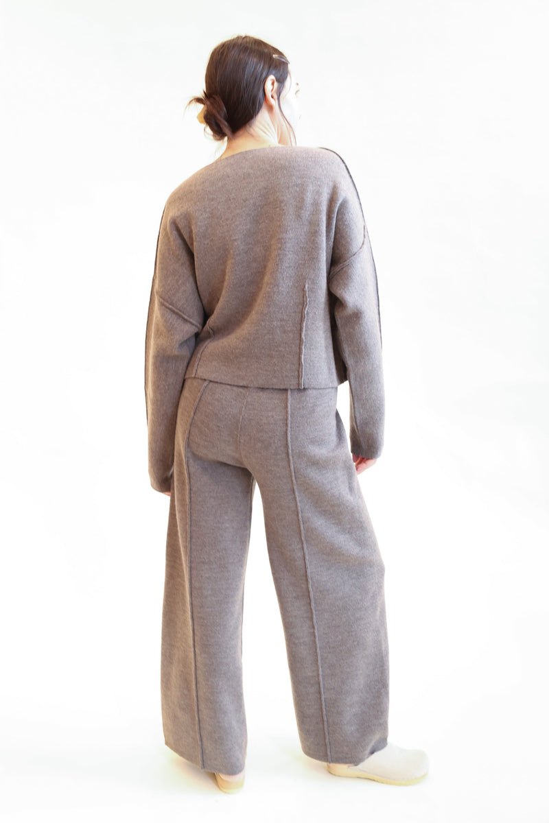 Double Knit Boatneck Cinder