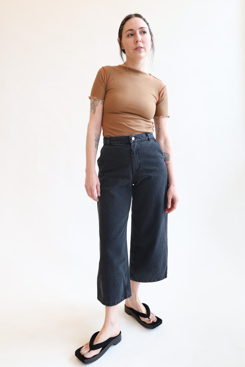 Vein Tee Shirt Alamillo Brown and Red