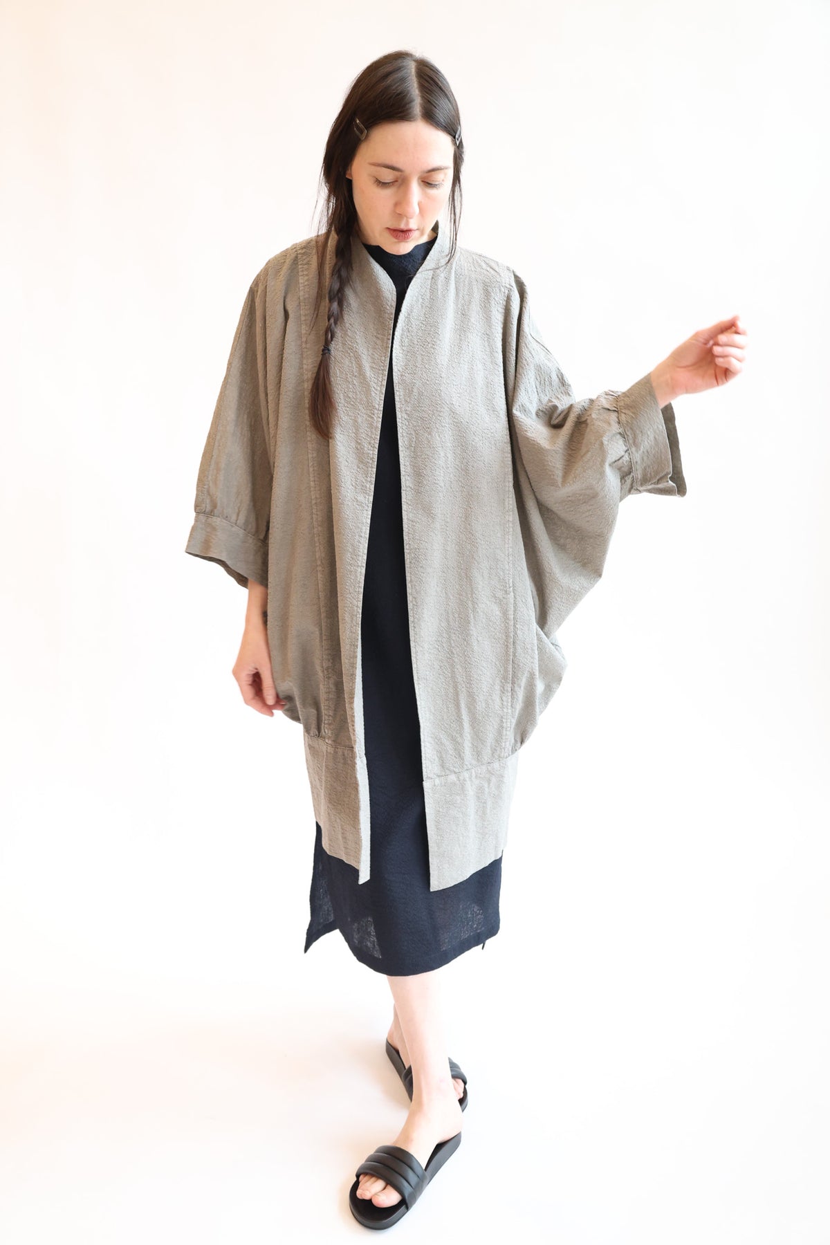 lauren mannogian ワイドカーディガンblack crane Lauren Manoogian Coto Cardigan, Black – Glasswing