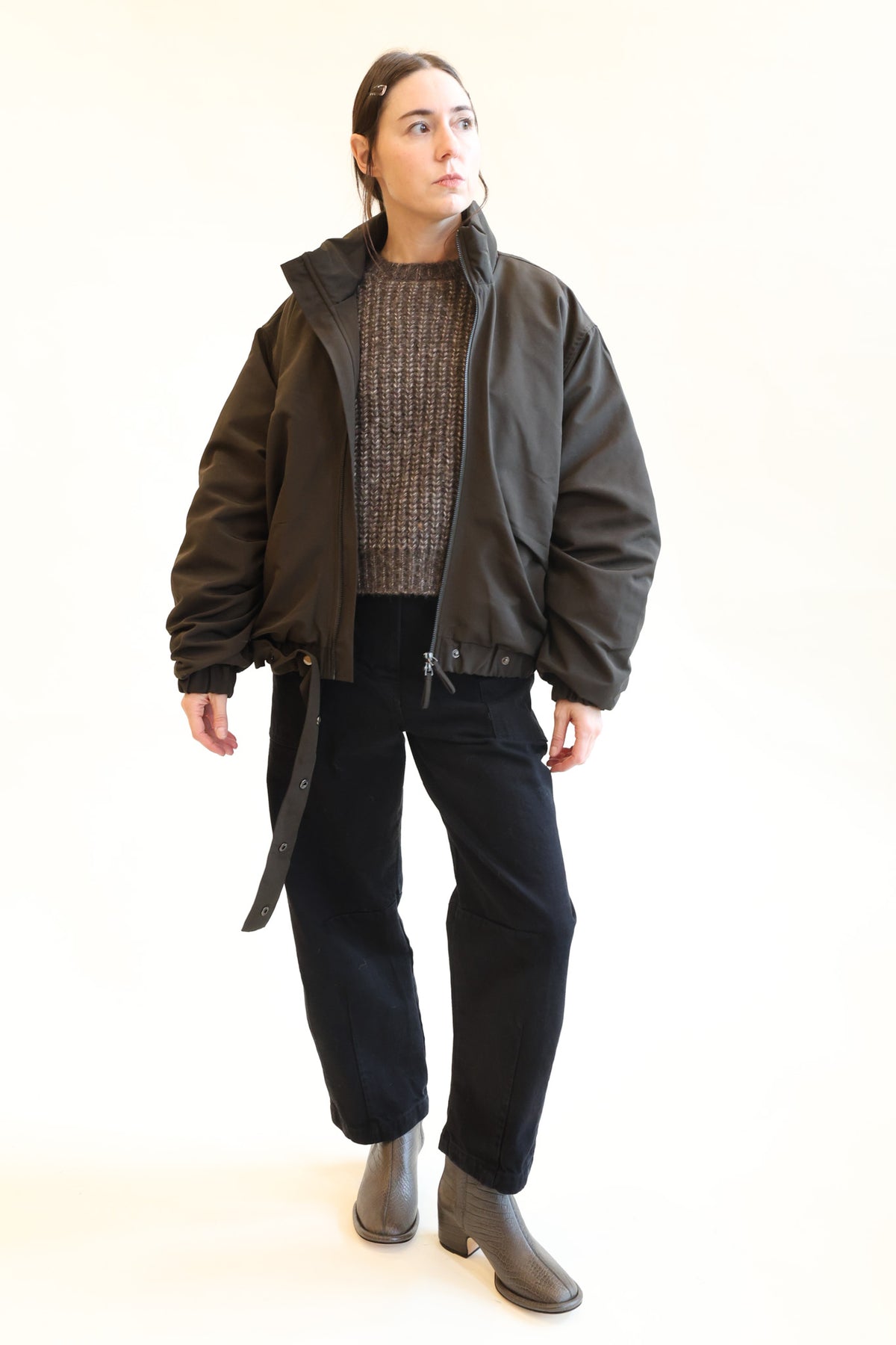 Press Stud Jacket Dark Chocolate – Rhoan