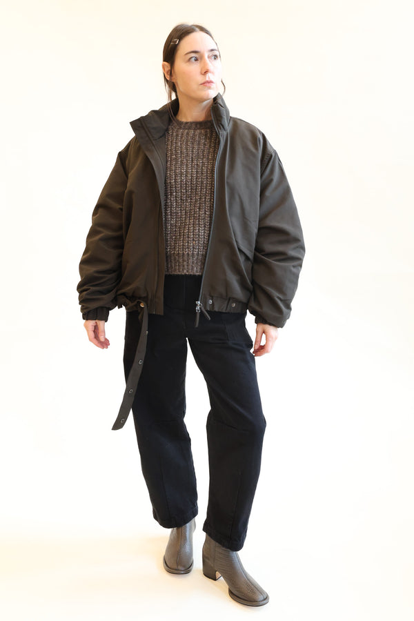 Press Stud Jacket Dark Chocolate