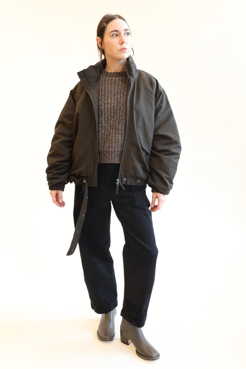 Press Stud Jacket Dark Chocolate