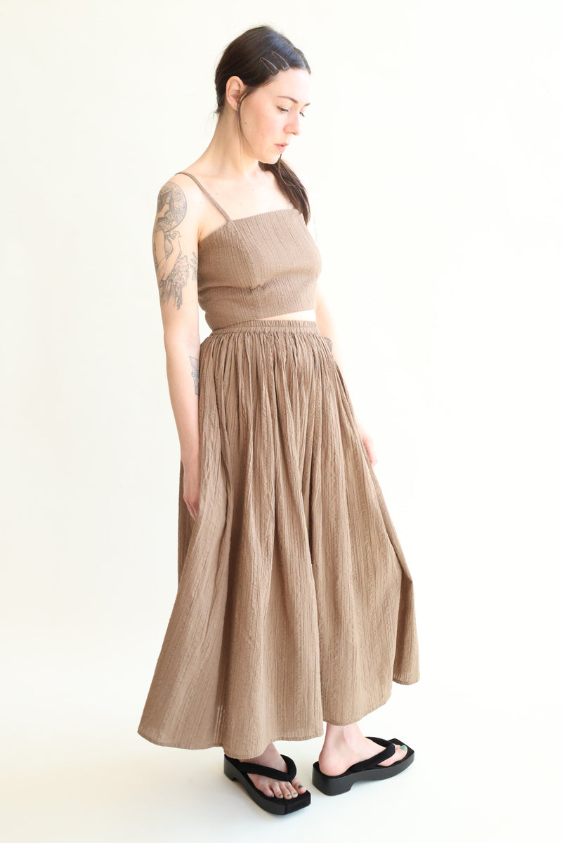 Gathered Skirt Cocoa