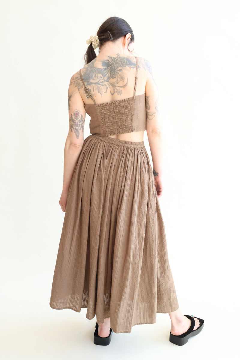 Gathered Skirt Cocoa