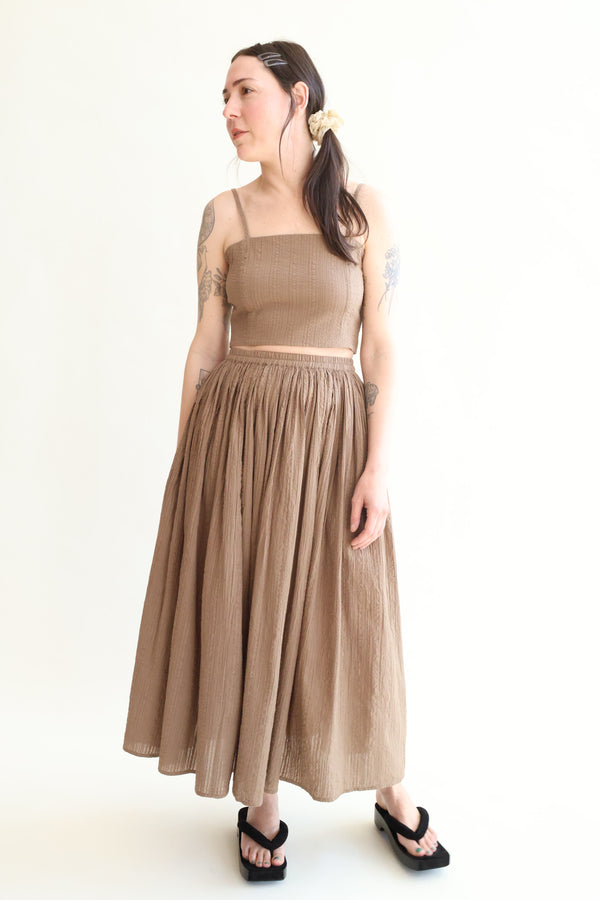 Gathered Skirt Cocoa