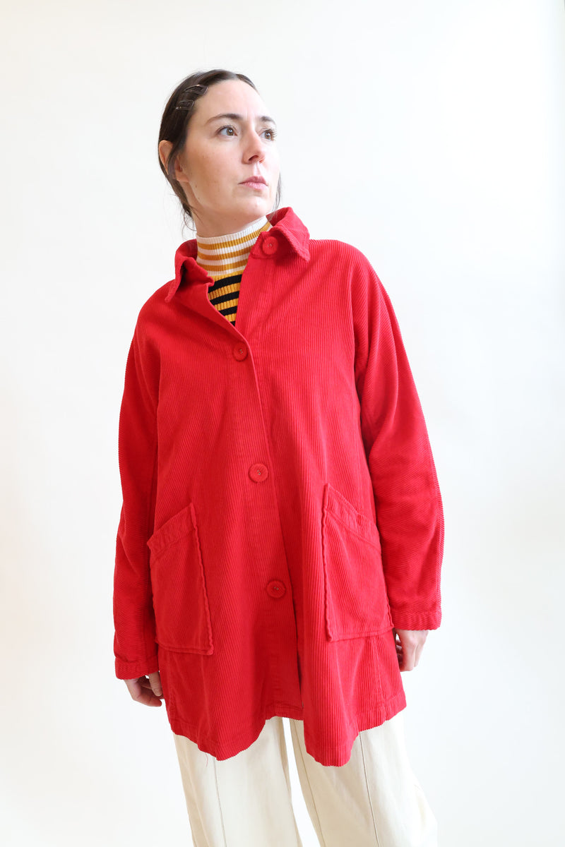 Constance Jacket Red Corduroy