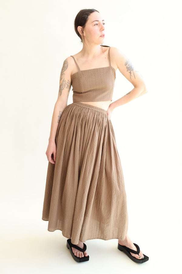 Gathered Skirt Cocoa