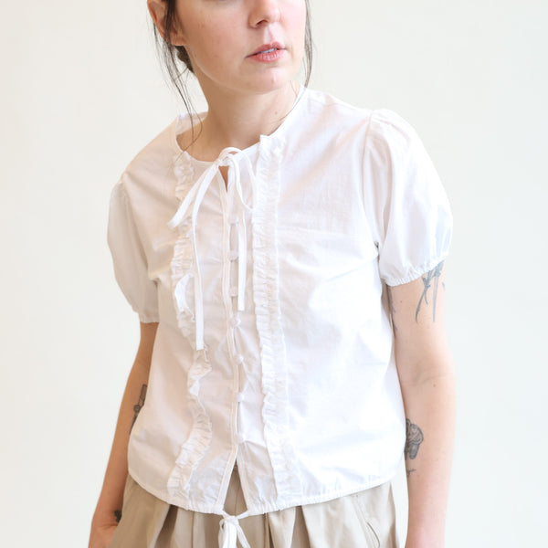 Rosymonster double ruffle tops ホワイト