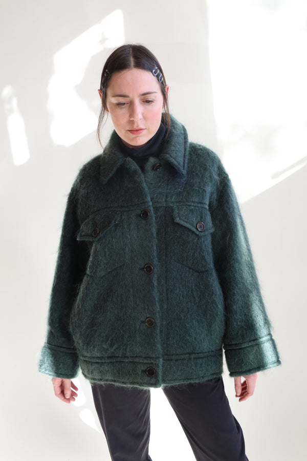 Brushed Blouson Coat Cedar