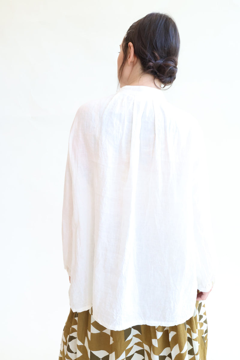 French Linen Shirt White