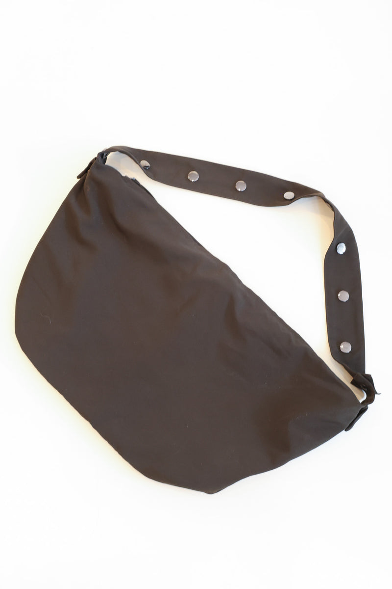 Press Stud Saddle Bag Dark Chocolate