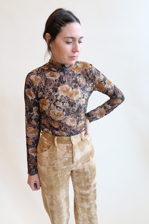 Rosa Turtleneck Gold Roses