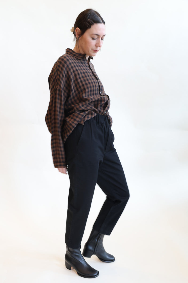 Okayama Made Cropped Sarrouel Pants Black