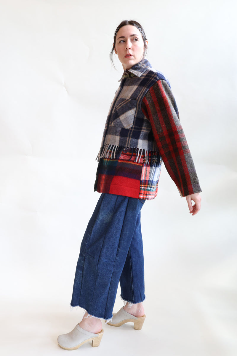 Fringe Plaid Ardmore Jacket OOAK