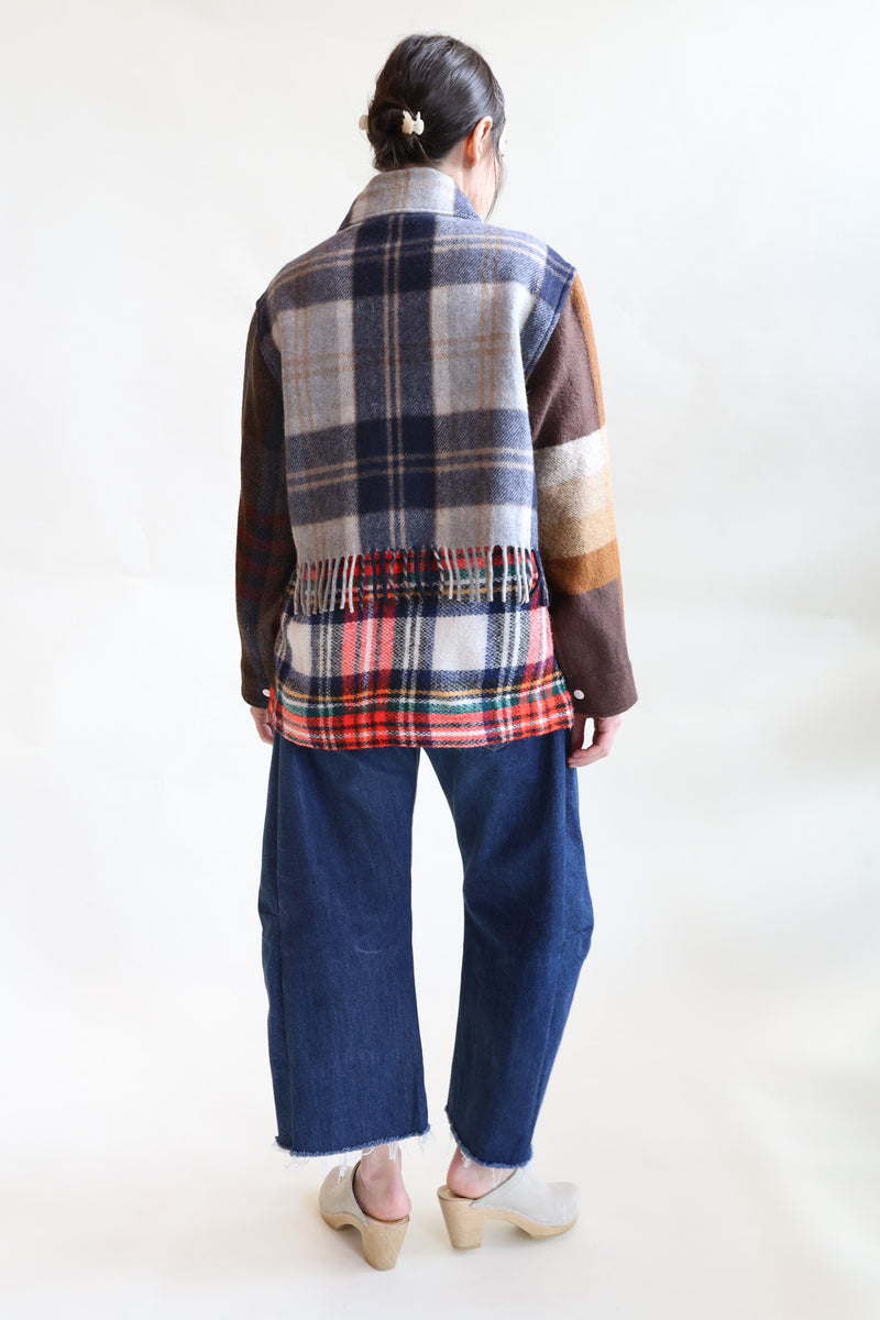 Fringe Plaid Ardmore Jacket OOAK