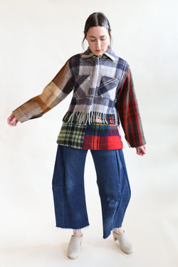 Fringe Plaid Ardmore Jacket OOAK