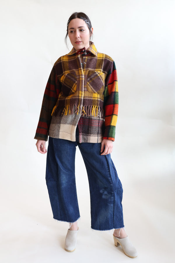 Fringe Plaid Ardmore Jacket OOAK