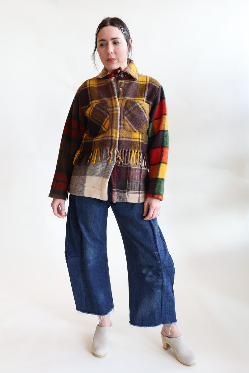 Fringe Plaid Ardmore Jacket OOAK