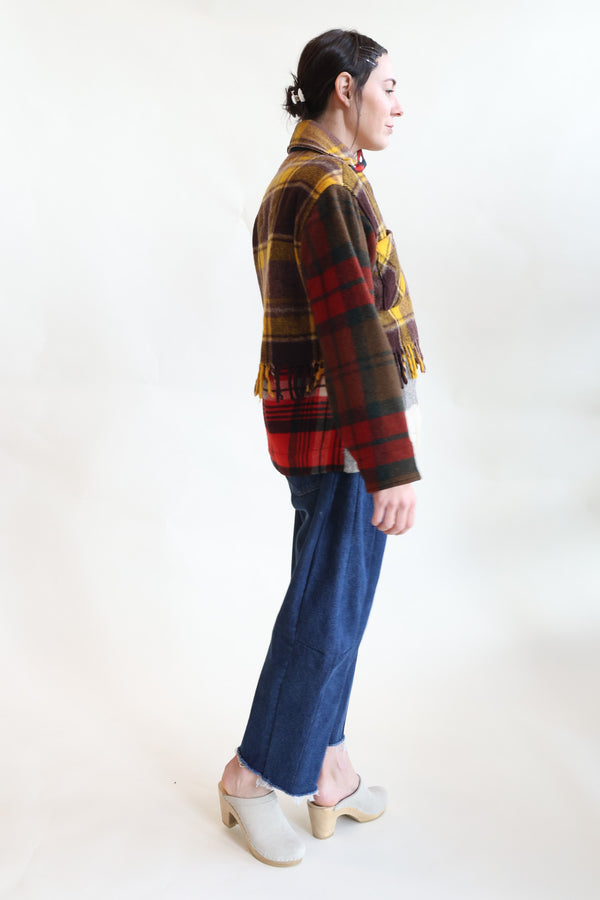 Fringe Plaid Ardmore Jacket OOAK