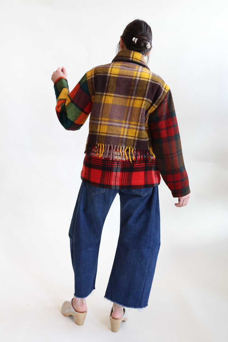 Fringe Plaid Ardmore Jacket OOAK