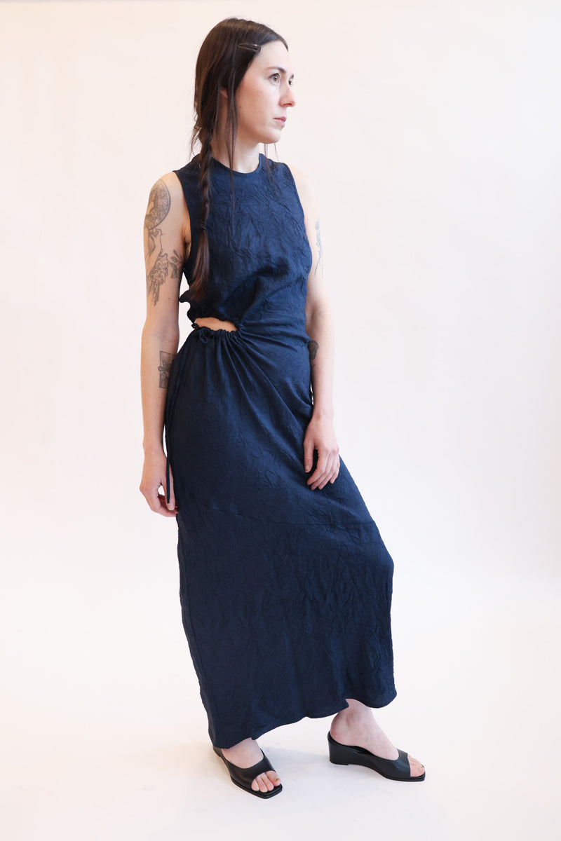 Gathered Cutout Maxi Dress Midnight