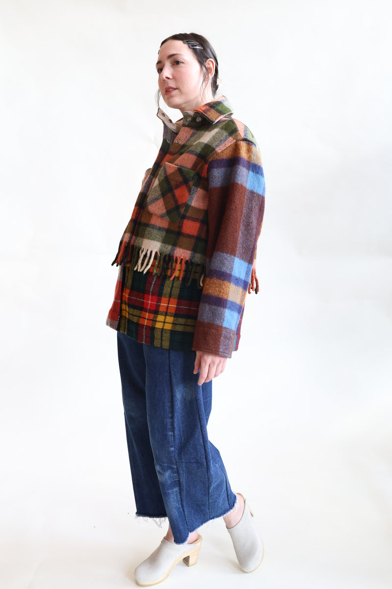 Fringe Plaid Ardmore Jacket OOAK