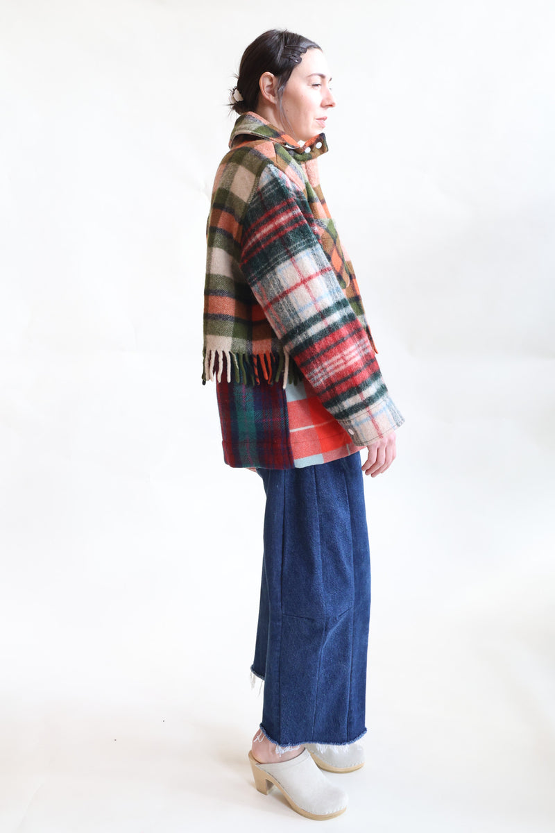 Fringe Plaid Ardmore Jacket OOAK