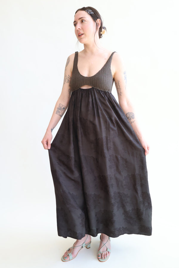 Handmade Crochet Dress Dark Brown