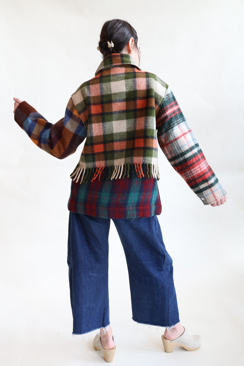 Fringe Plaid Ardmore Jacket OOAK