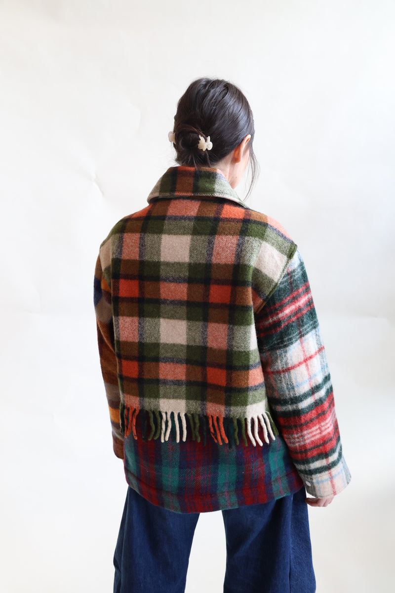 Fringe Plaid Ardmore Jacket OOAK