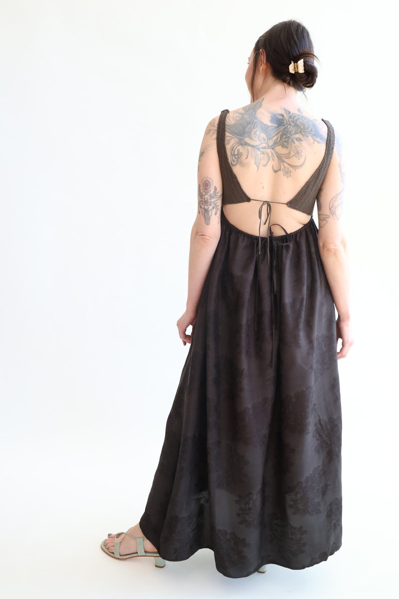 Handmade Crochet Dress Dark Brown