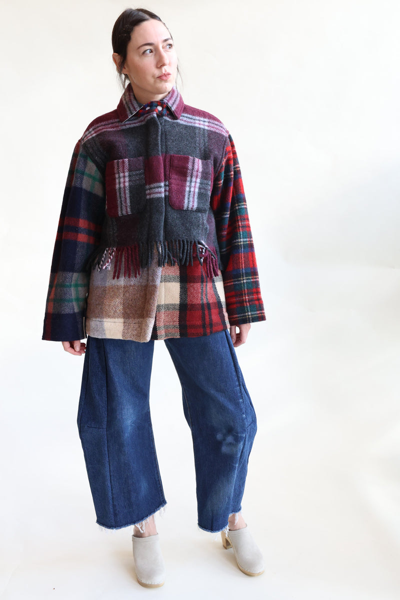 Fringe Plaid Ardmore Jacket OOAK