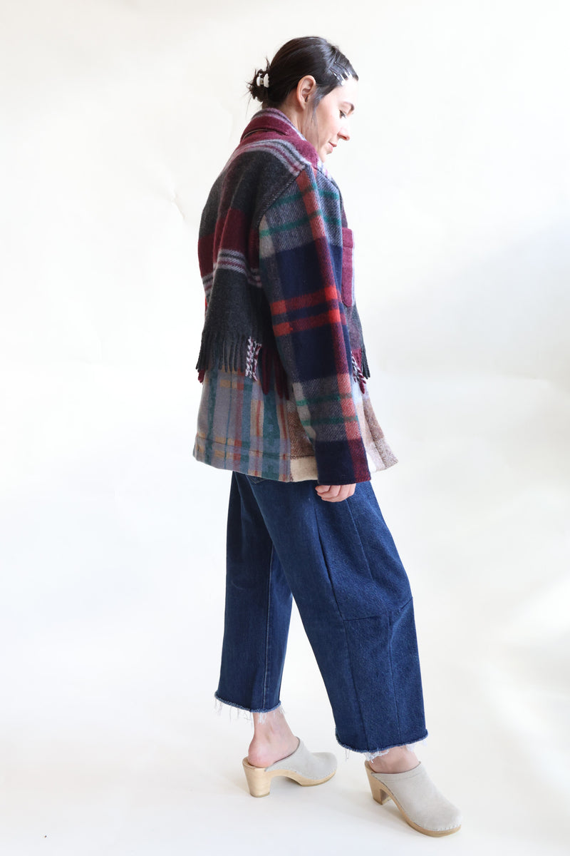 Fringe Plaid Ardmore Jacket OOAK