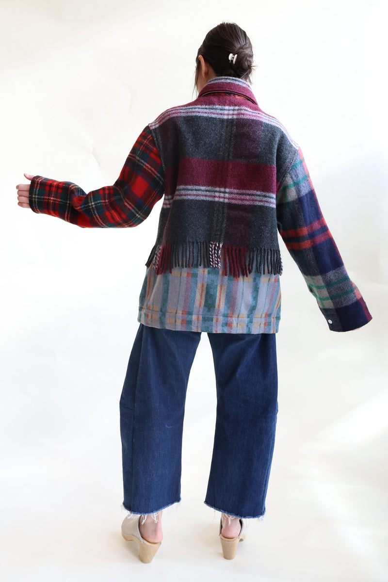 Fringe Plaid Ardmore Jacket OOAK