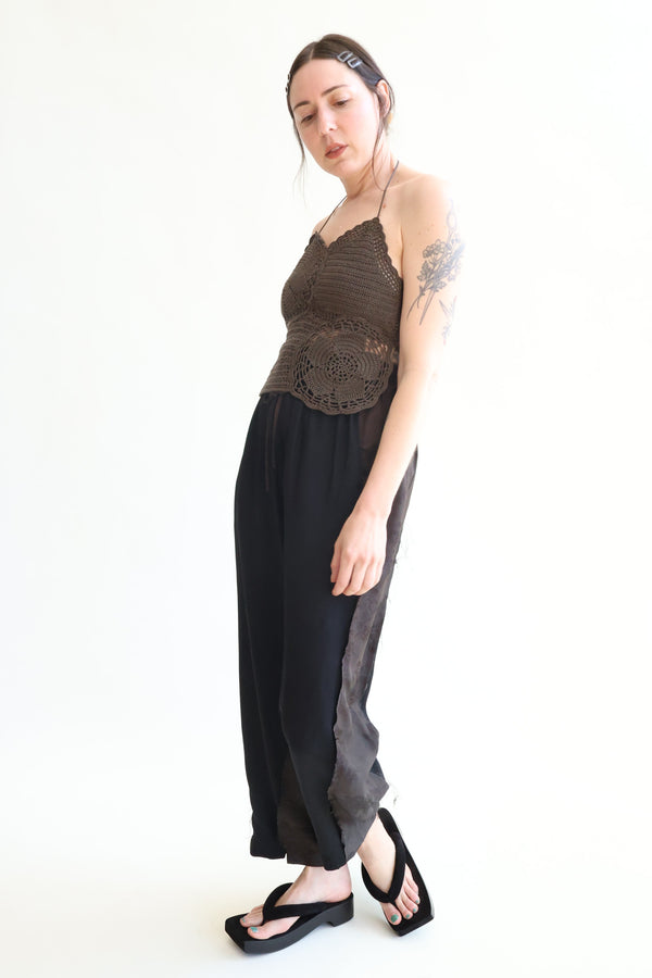 Handmade Crochet Top Brown