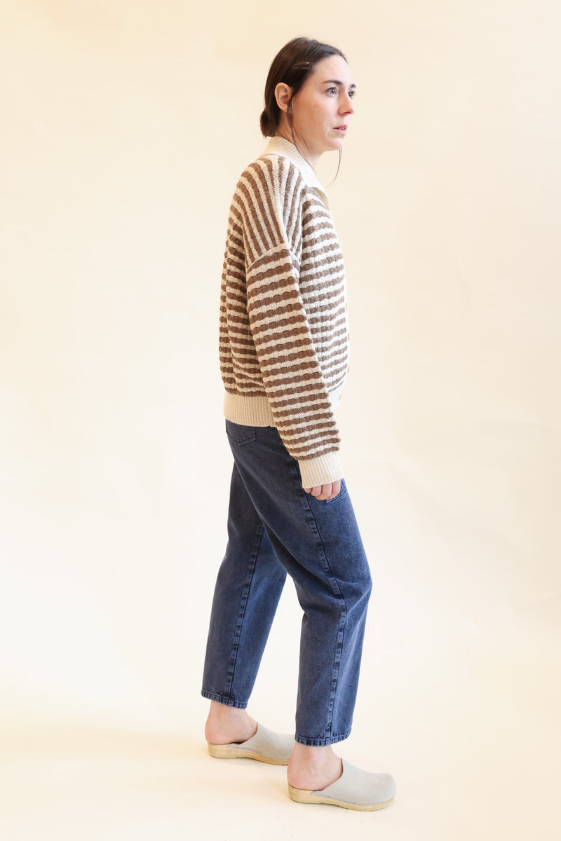 Lattice Cardigan Striped