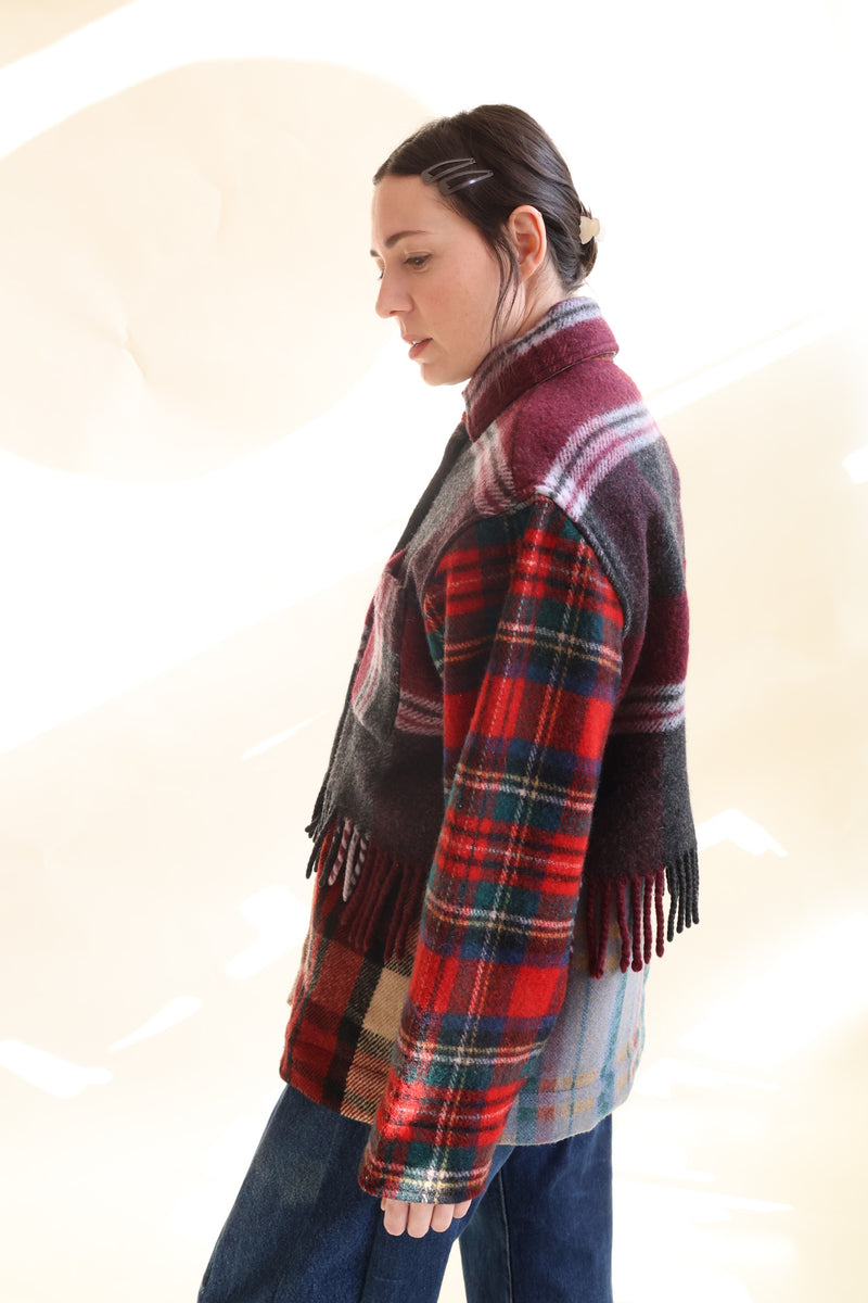 Fringe Plaid Ardmore Jacket OOAK