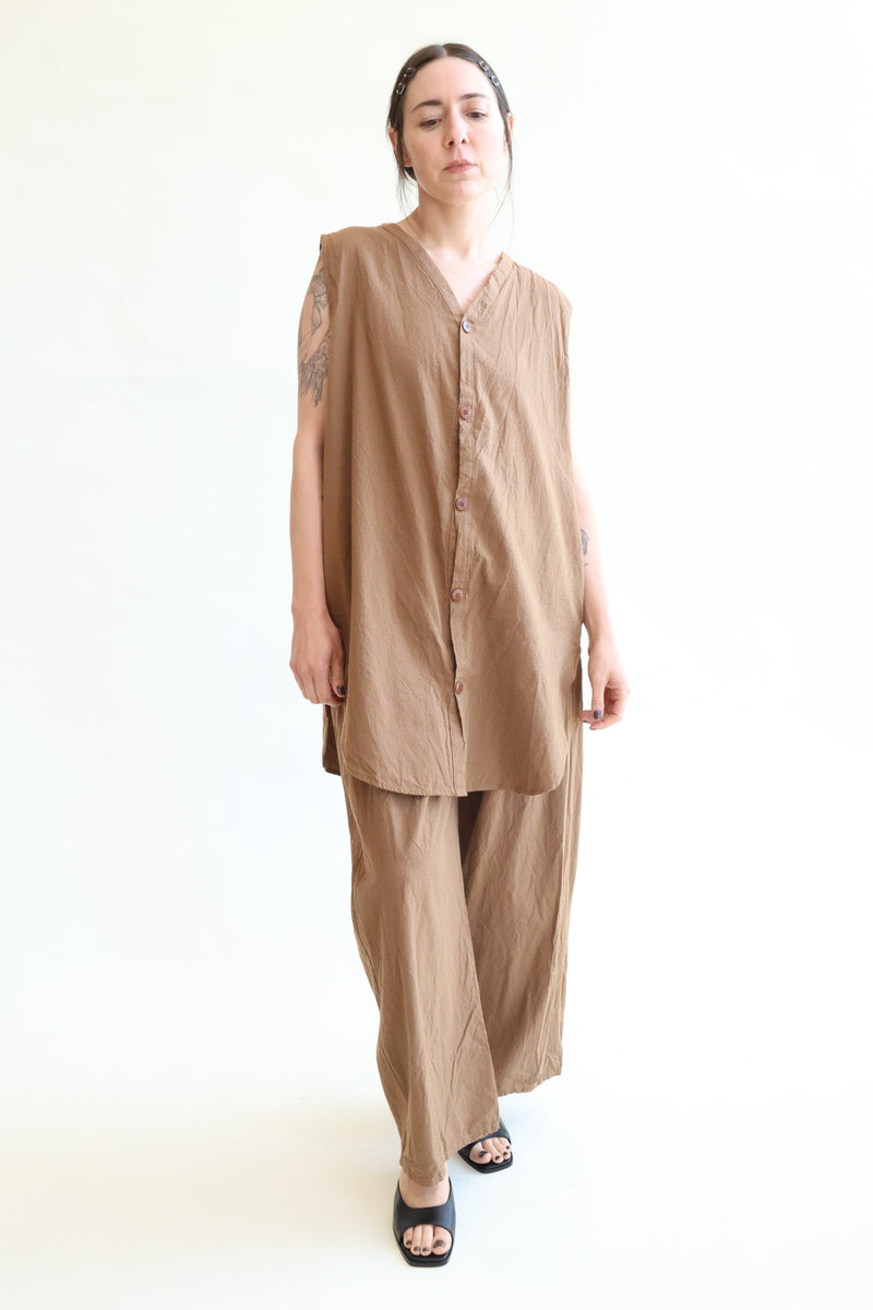 Buttondown Tunic Sepia
