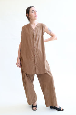Buttondown Tunic Sepia