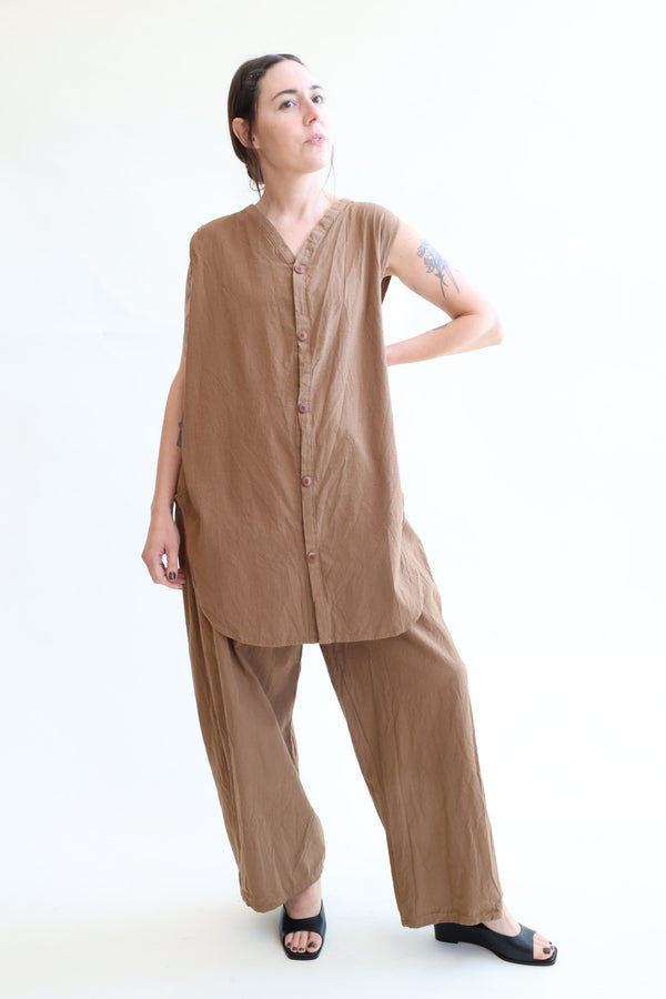 Buttondown Tunic Sepia