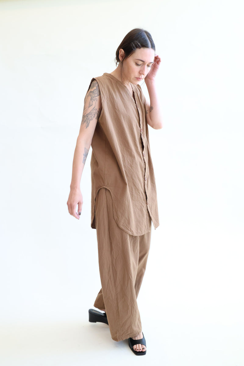 Buttondown Tunic Sepia