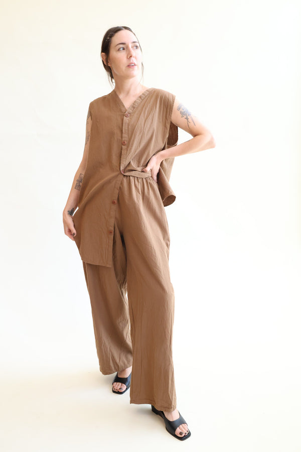Buttondown Tunic Sepia