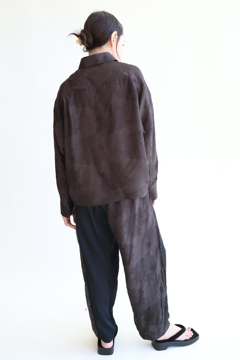 Jacquard Classic Shirt Dark Brown