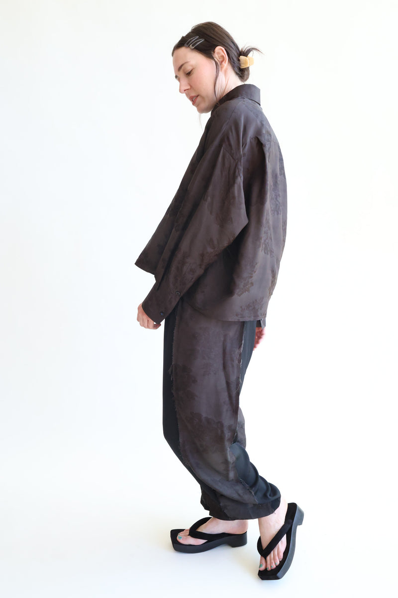 Jacquard Classic Shirt Dark Brown